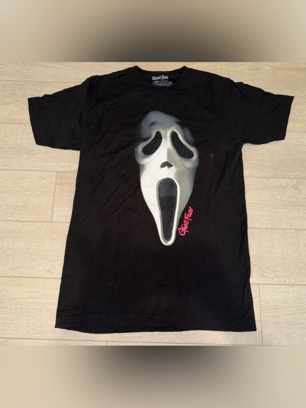 Ghost Face Black Graphic Short Sleeve Tee